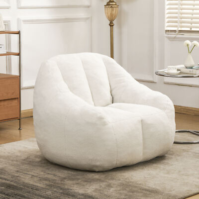 Bean Bag Chair with Filler, Bean Bag Sofa with Tufted Soft Stuffed Filling, Fluf