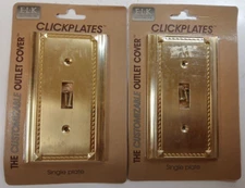 E.L.K. Lighting "Brass" Color Single Plate Single Switch Covers #2501