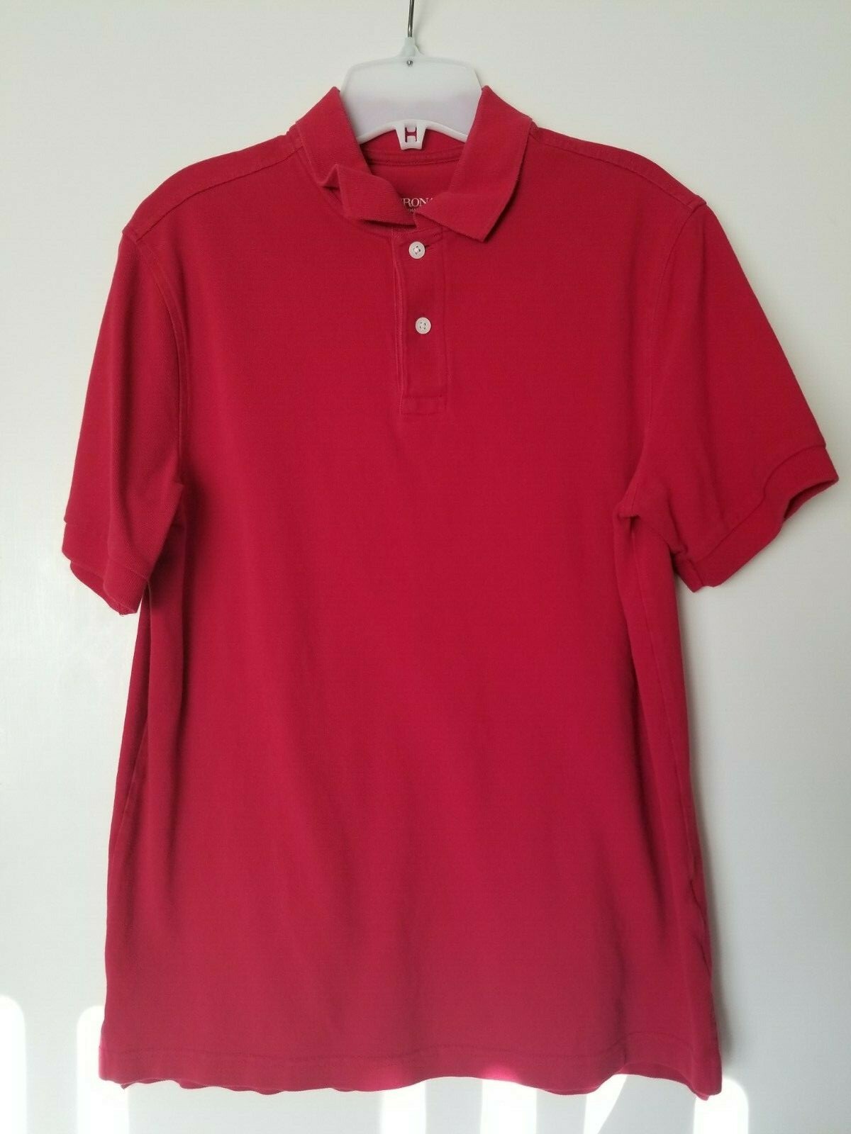 Merona Basic Solid Red Short Sleeve Polo Shirt Si… - image 1