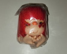 VINTAGE WESTRIM CRAFTS 3.5" MITZY DOLL HEAD WITH HANDS RED YARN HAIR NEW - 1