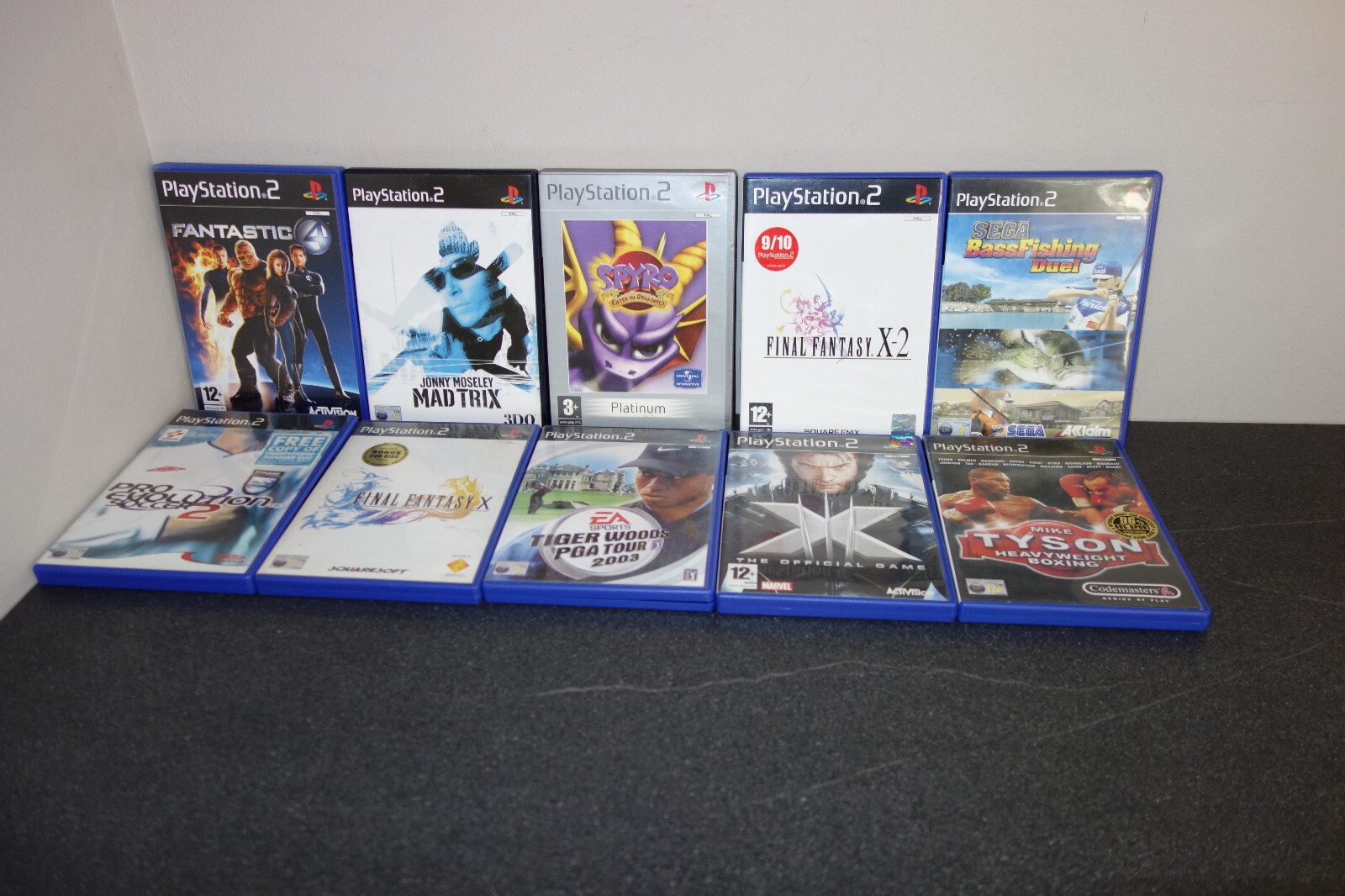 PlayStation 2 Games - Final Fantasy, Sega Bass, Marvel, Mike Tyson, Spyro, Fanta