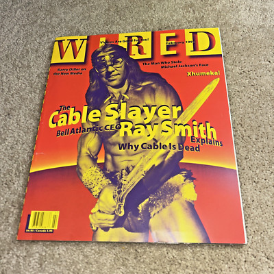 February 1995 WIRED Magazine BELL ATLANTIC CEO, RAY SMITH / BARRY DILLER