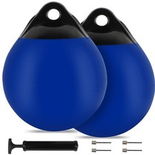 2 Pack 9.8 x 12.2 in Boat Buoy Balls Anchor Buoy Round Boat Fenders,Vinyl Inf...