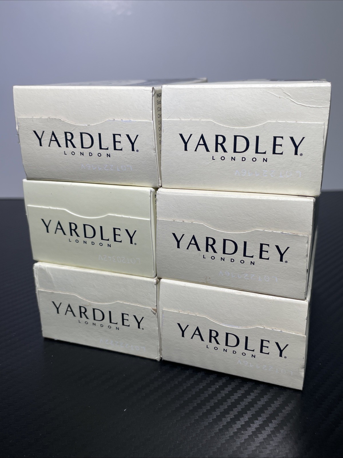 Lot of 6 Bars Yardley London Activated Charcoal Moisturizing Bath Soap 4.25oz Ea