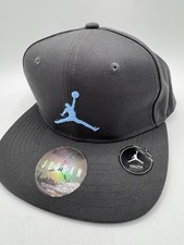 Nike Air Jordan Youth Snapback Hat Gray Blue Jumpman Basketball Cap New