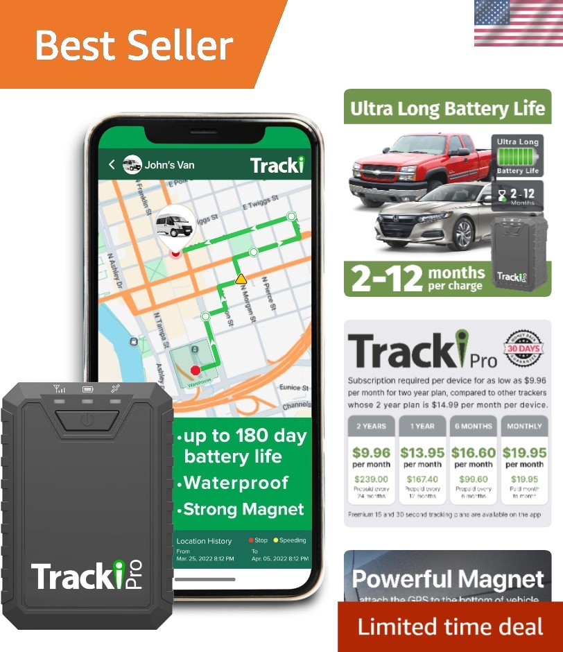 4G LTE Waterproof Magnetic GPS Tracker with 7-Day Battery Life