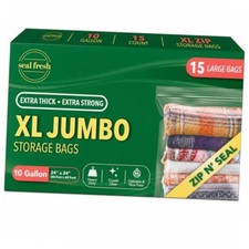 10 Gallon Large Plastic Storage Bags   24" x 24" 15 10 Gallon - 15 Pack