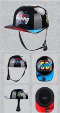 Cascos de motocicleta retro gorra de béisbol medio casco DOT ciclomotor casco jet