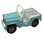 1960’s Tonka CJ-7 Jeep Toy Car Turquoise  Teal Blue Metal Pressed  Steel
