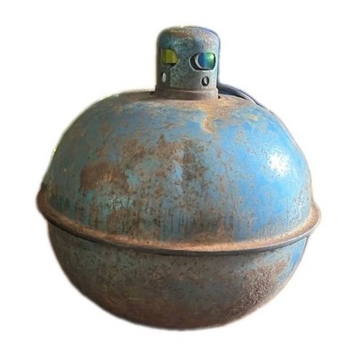 Vintage Dietz No 32 Toadstool Highway Torch Smudge Pot Road Flare Blue Patina USA