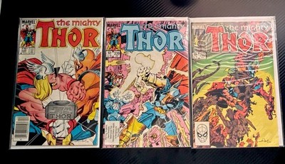 Marvel The Mighty Thor #338-340 Comic Lot Thor Beta Ray Bill Bronze Age Simonson