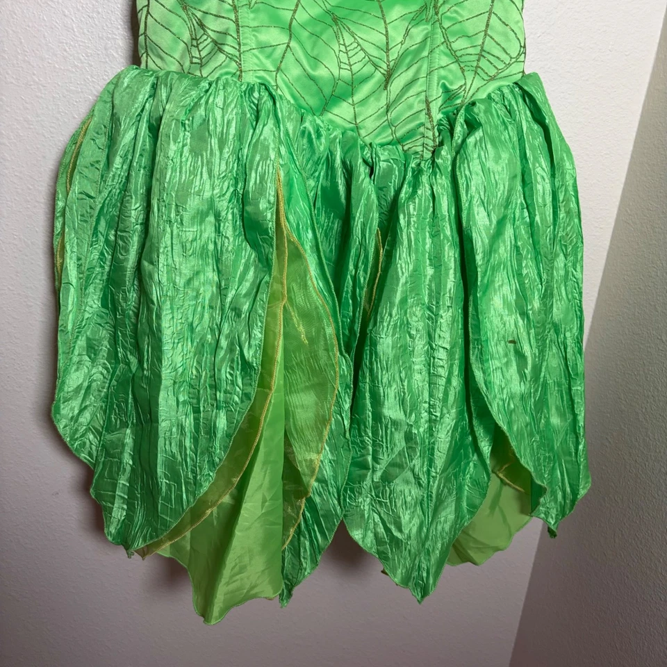 Disfraz de Campanilla de Hadas Disney Para Mujer Grande Verde Sin Mangas Foto 3 de 4
