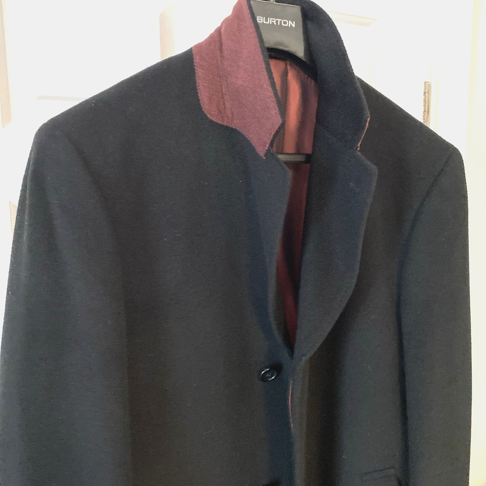 New GREENWOODS Elite - Men’s Black Wool & Cashmere Long Coat - Chest 102cm /40”R image 10