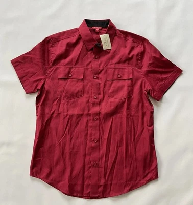 Guess Men’s Angel Dobby Shirt Short Sleeves Size S - Image 1 of 4
