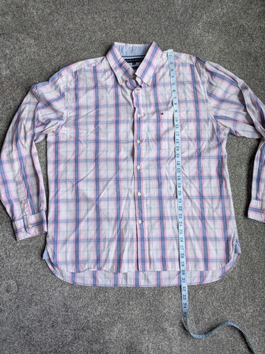 Tommy Hilfiger Men's XL Long Sleeve Button-Down Shirt - 100% Cotton Plaid design - Picture 7 of 10