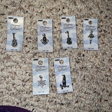 Charm Gallery Charms Jewlery Making Lot Owl Ballerina Guitar Silver Tone