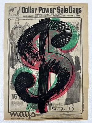 ANDY WARHOL SIGN ART DRAWING / PAINTING