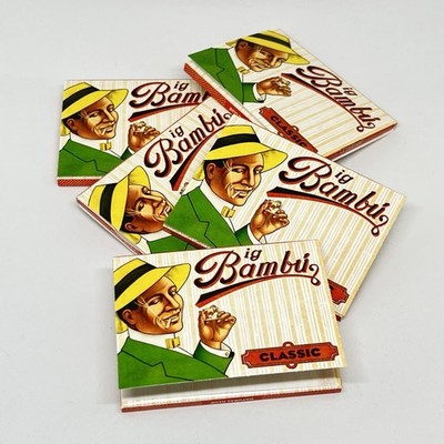 4 packs booklets of big bambu cigarette rolling papers Big Bambu Cigarette Rolling Papers Classic - 5 Booklets