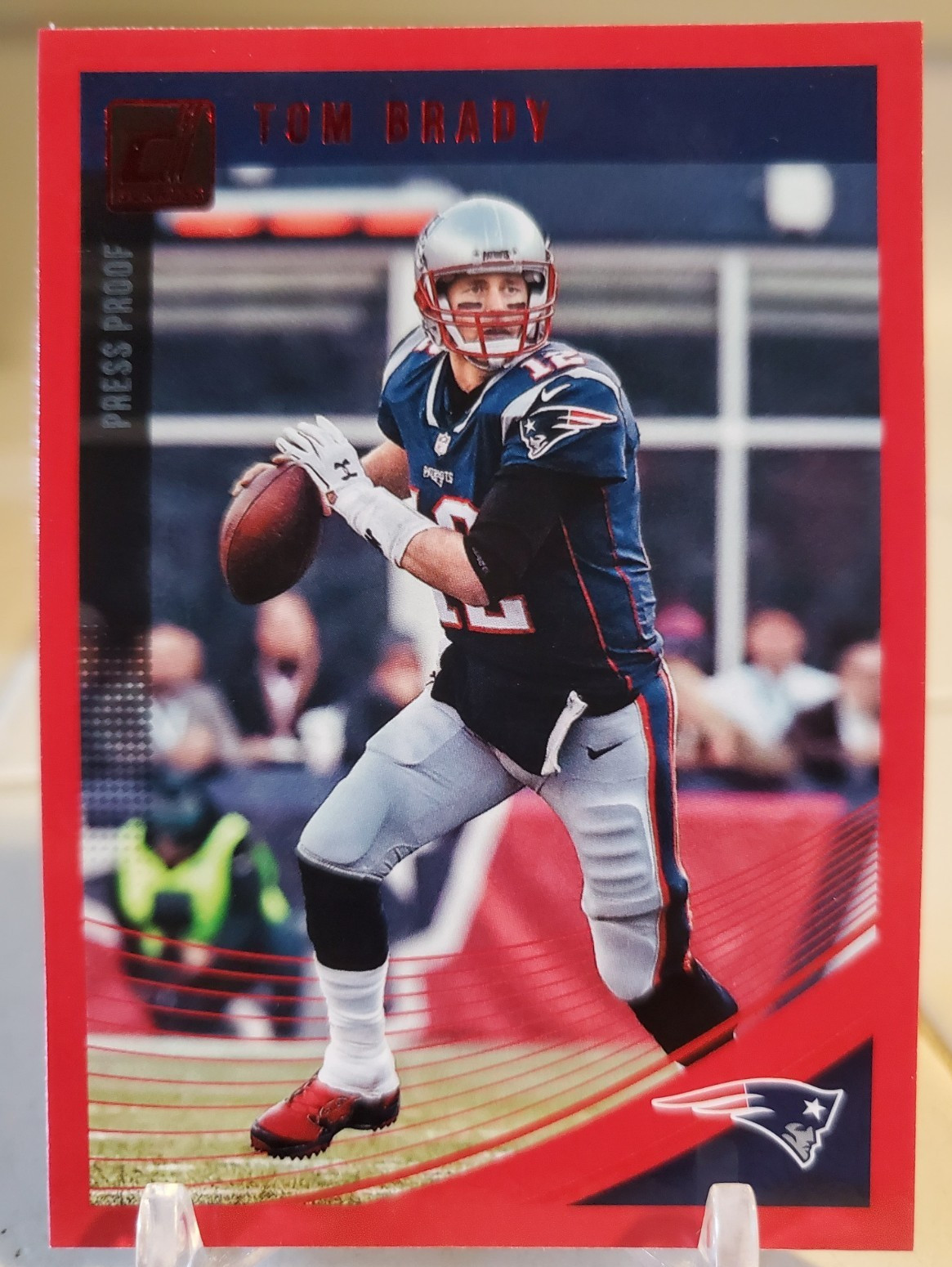 2018 Donruss TOM BRADY Red Border Press Proof Card #183 New England PATRIOTS HOF