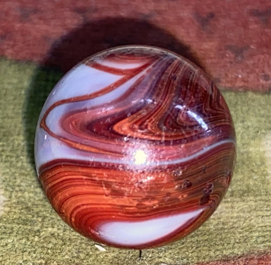 😎M.F. Christensen & Son Company “Oxblood Brick” Marble-NM.65 Artwork #21 - Image 3 of 4