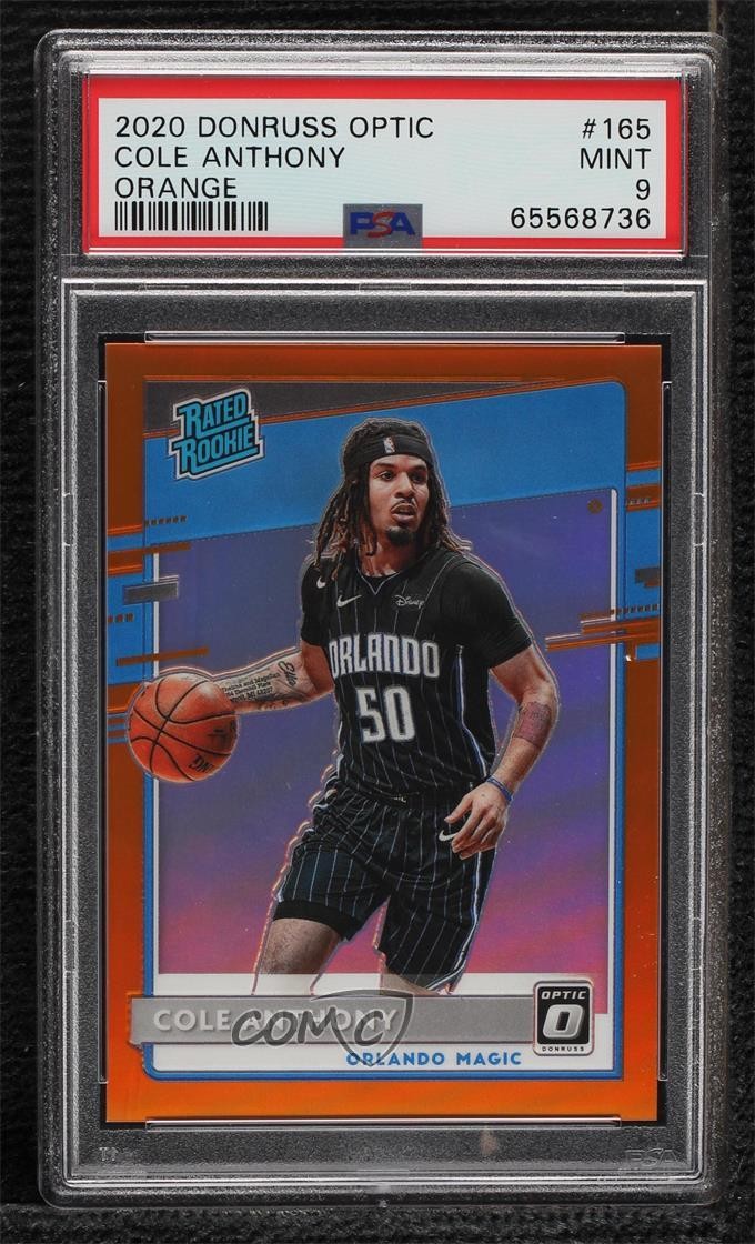 2020 Donruss Optic Rated Rookie Orange Prizm 89/199 Cole Anthony PSA 9 MINT 2l4