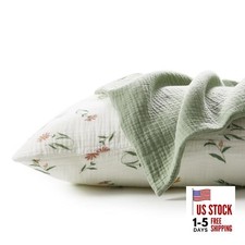 Muslin Toddler Pillowcase 2 Pack, 13x18 Soft Travel Cotton 13 x 18 Inch Daisy