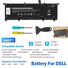 NEW For Dell XPS 15 9575 Precision 5530 2-in-1 Series TMFYT 0TMFYT 8N0T7 Battery