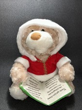 Animated Talking Tan Bear Plush Twas The Night Before Christmas 10" Cuddle Barn