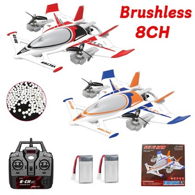 Brushless RC Airplane 8CH Glider Vector Gyro Aircraft 360° Rotation LED Light