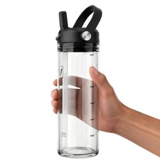 20oz Kids Water Bottle with Straw, BPA Free Thick Tritan Plastic Reusable, Cl...