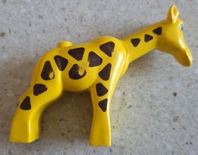 LEGO DUPLO GIRAFFE YELLOW BROWN ARTICULATED EDUCATIONAL SET 9214 PARK 9160 VINTAGE