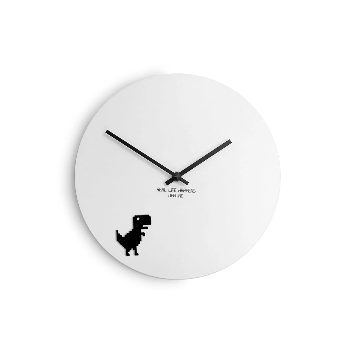 Horloge murale design Dinosauro silencieuse en métal de 35cm sans aucun bruit mécanique