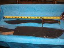18" hand forged Bowie Knife Stainless Steel With Leather Sheath