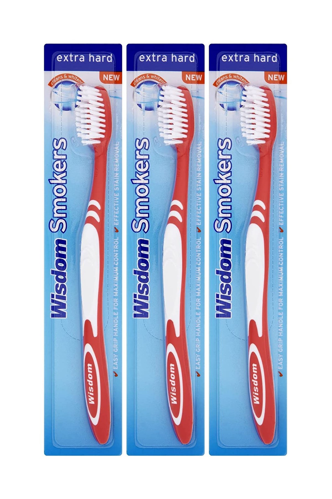 3X Wisdom Smokers Extra Hard Brush Toothbrush (Previously Addis) by Wisdom