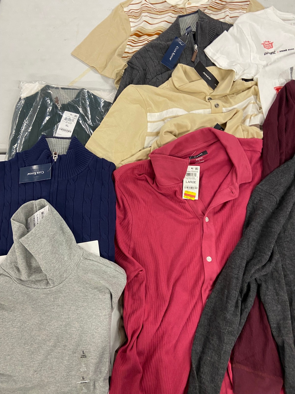 Men's Tops, CLUB ROOM, FEA MERCHANDISE, ALFANI, Wholesale Lot, 11 items,MSRP$590 image 8