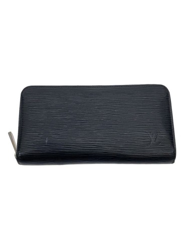 Louis Vuitton Long Wallet Zippy Horizon Tal Tiger Leather BLK Men's Used
