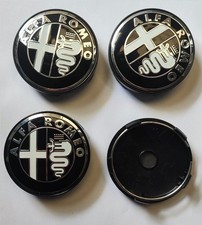 4x Alfa Romeo Alloy Wheel Hub Centre Cap Set of 4 Center Caps 60mm Black  Silver