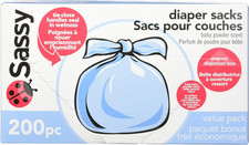 Baby Disposable Diaper Sacks, 200 Count, Packaging May Vary