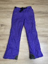 Obermeyer Insulated Ski Snow Pants Size Junior 14 Purple Lined Adjustable