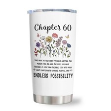 60th Birthday Gifts for Women Tumbler 20 Oz, Gifts for 60th Birthday Woman, 6...