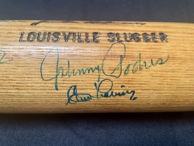 Vintage Dodgers Autographed Bat Duke Snyder, Johnny Podres & More!  Free Ship