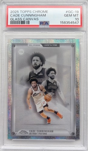 Cade Cunningham #GC-19 2025 Topps Chrome Glass Canvas card