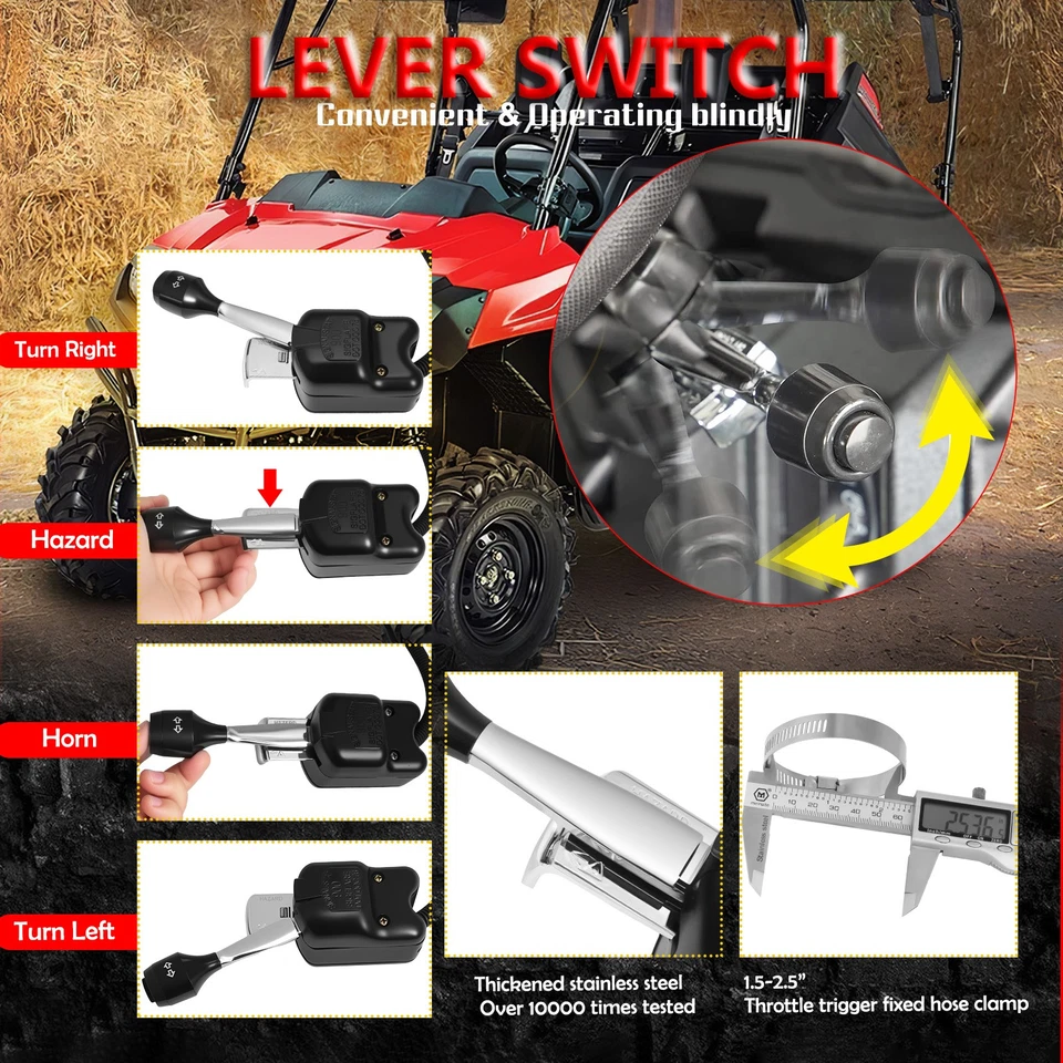 Kit de interruptor de palanca de señal de giro para Honda Pioneer 1000 1000-5 UTV Foto 4 de 4