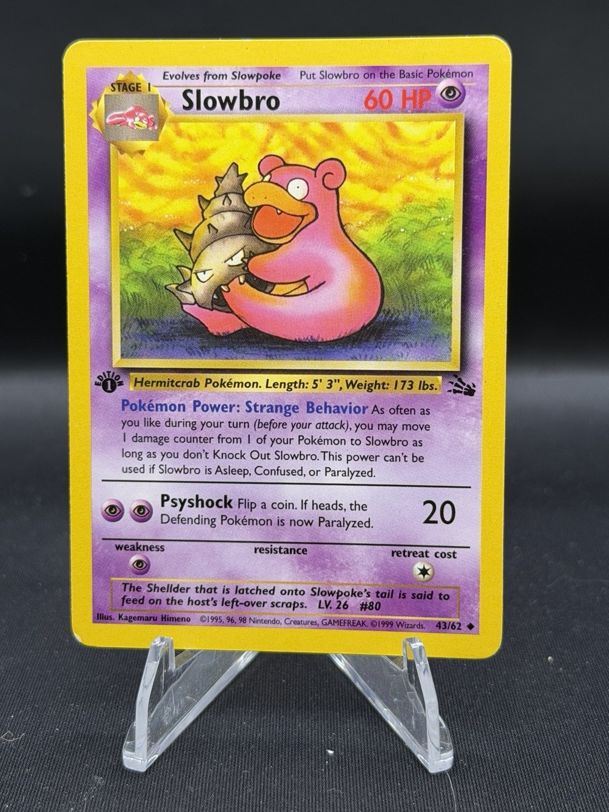 Slowbro 43/62 Fossil Regular 1st Edition