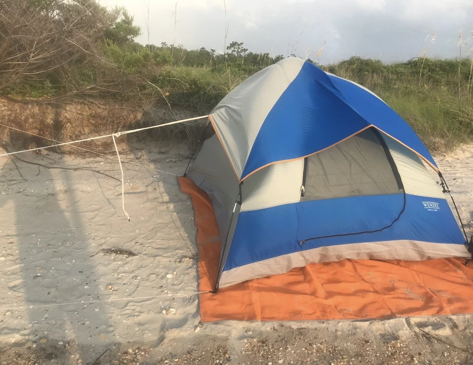 WENZEL 3 Personas Camping Senderismo Tienda Cúpula 7' x 7' con Cubierta de Lluvia Configuración EZ Foto 3 de 4