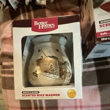 Better Homes & Gardens Santa Sleigh Scented Wax Warmer White Gold Christmas 2013