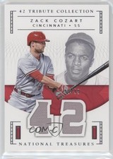 2016 Panini National Treasures 42 Tribute Jerseys 92/99 Zack Cozart #42-ZC 9nr