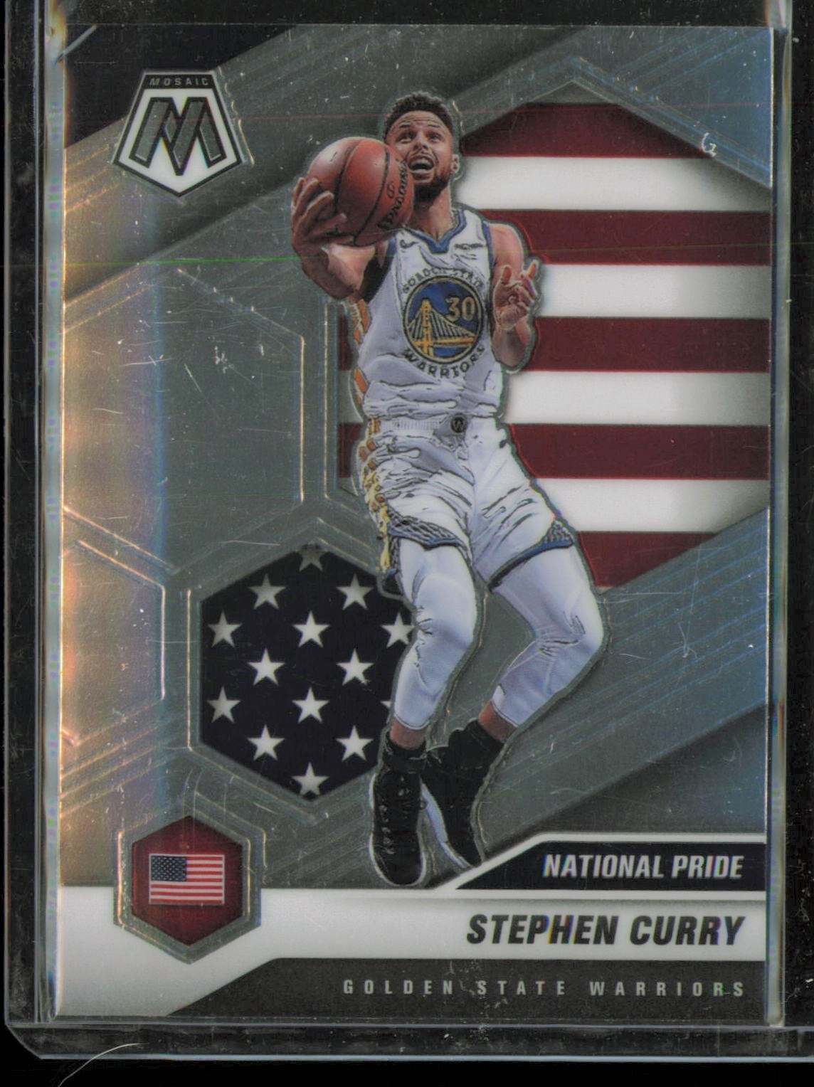 2020-21 Panini Mosaic Stephen Curry National Pride #249