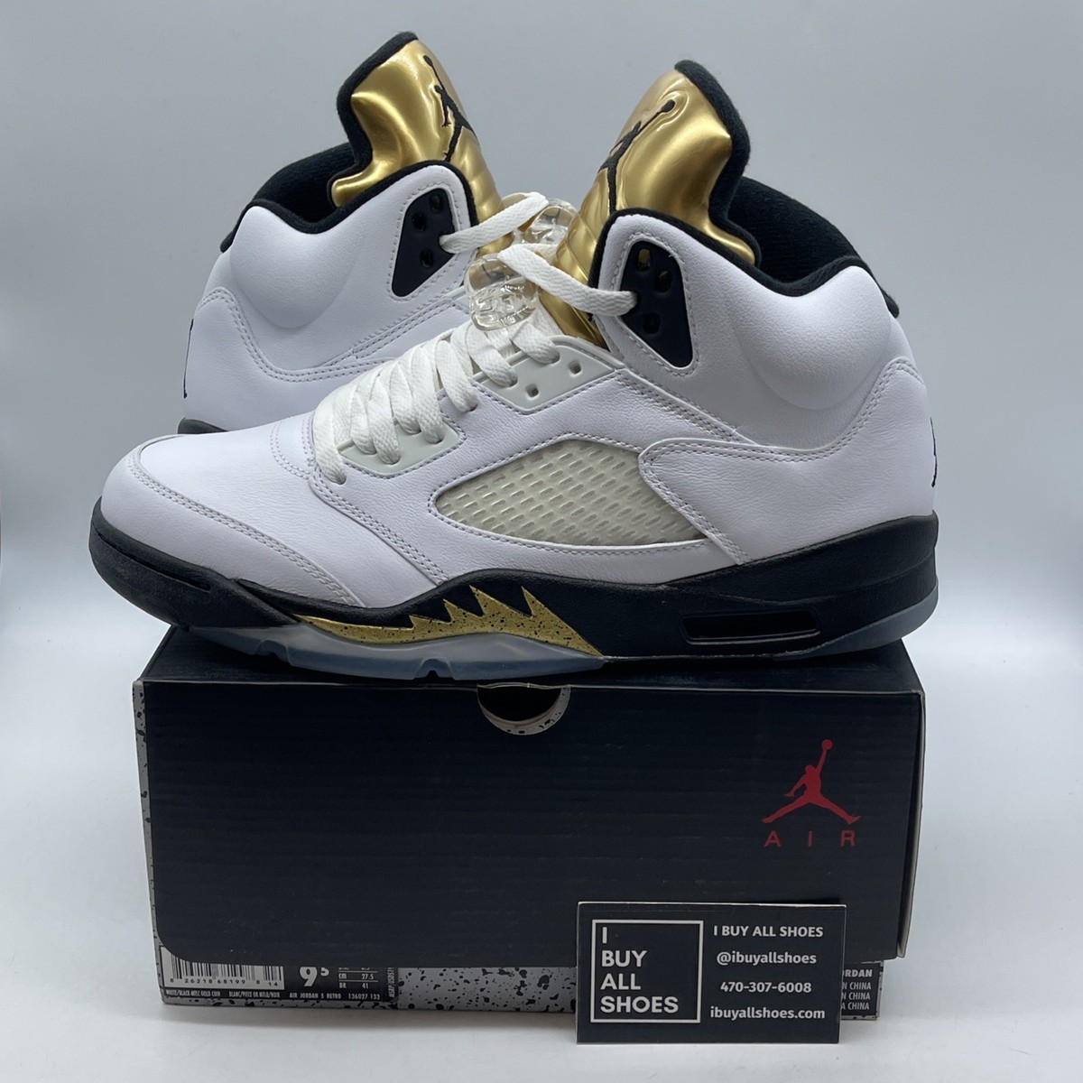 Og all air Jordan retro 5 gold Olympics
Size 9 Jordan DD9336-200 Air Jordan 5 Retro Golden Ticket Womens  main image 3
