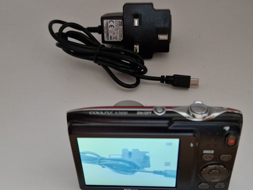 Super Condition Working Red Nikon Coolpix S3100 5X Zoom 14MP Digital Camera - Picture 10 of 14